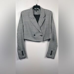 Forever 21 Long Sleeve Stripes Short Blazer